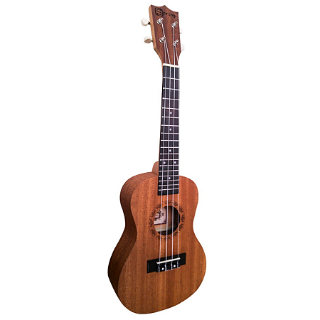 Ukulele Spring Eletrico Concert  Natural Fosco Nylon US-23AT