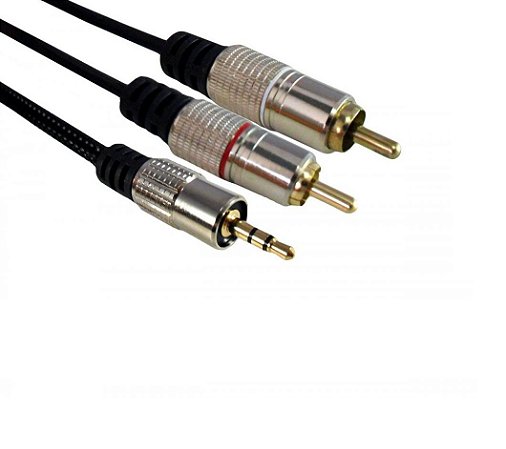 Cabo Plug P2 Estereo X 2 RCA Gold 2K 1,80MT MXT