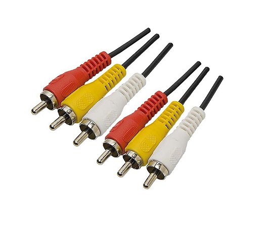 Cabo Audio Video 3+3 RCA Standart Plug Prata MXT 1,8MT