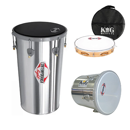Kit Rebolo Conico Contemporânea 10 X 45cm Repique e Pandeiro