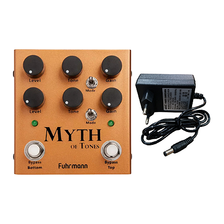 Pedal Efeito para Guitarra Myth Of Tones Fuhrmann com Fonte
