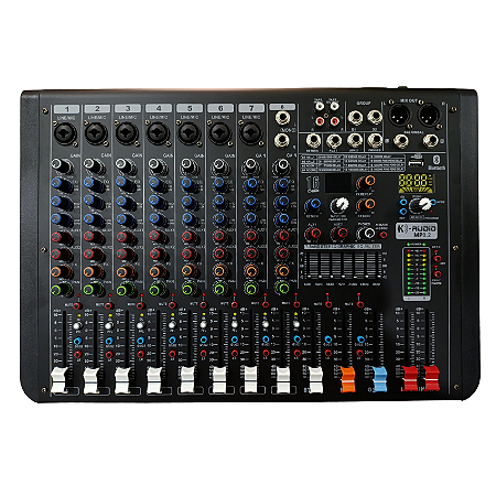 Mesa de Som Analógica K-Audio MP 8.2 8 Canais com Bluetooth