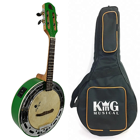 Kit Banjo Marques Elétrico Aro Cromado Verde A20C Capa Luxo