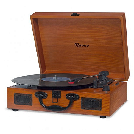 Vitrola Raveo Sonetto Wood Com Toca Disco USB Bluetooth
