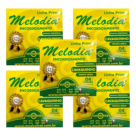 5 Encordoamentos para Cavaquinho Melodia Cromado 011