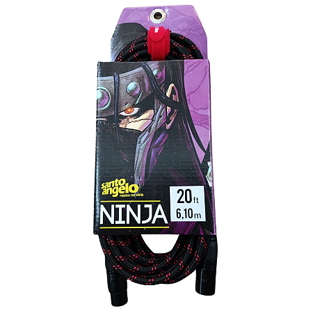 Cabo de Microfone 6,10M XLRMacho/ XLRFemea Ninja SantoÂngelo