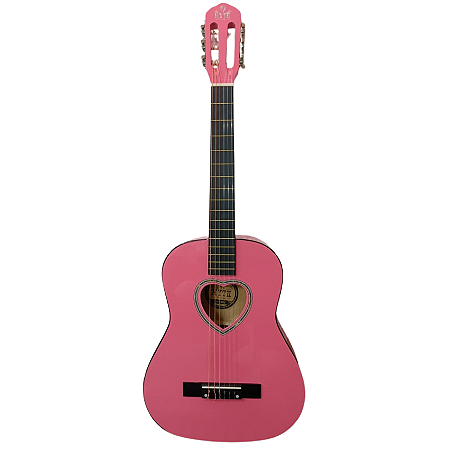 Violão de Nylon Acústico Pink Heart Infantil 3/4 Myth MT36N