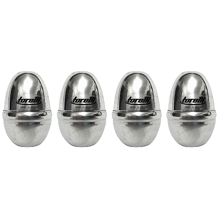 Kit Com 4 Ganzas Ovinho Torelli Percussão Alumínio Tg556