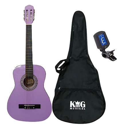 Kit Violão Nylon Purple 3/4 Myth MT36N Com Capa e Afinador