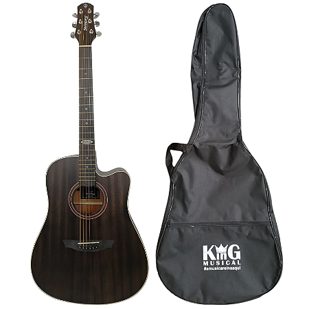 Kit Violão Eletroacústico Aço Folk Strinberg SD200C TOS Capa