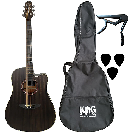 Violão Eletroacústico Aço Folk Strinberg SD200C e Acessórios