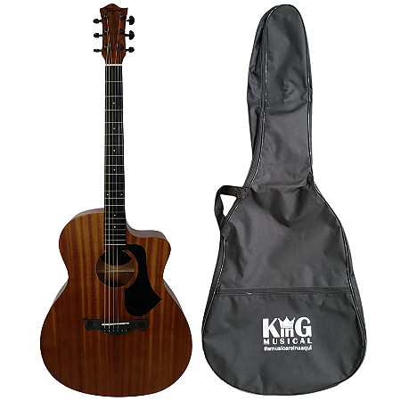 Kit Violão Aço Tagima Cutway Dallas Gran Reserva Capa