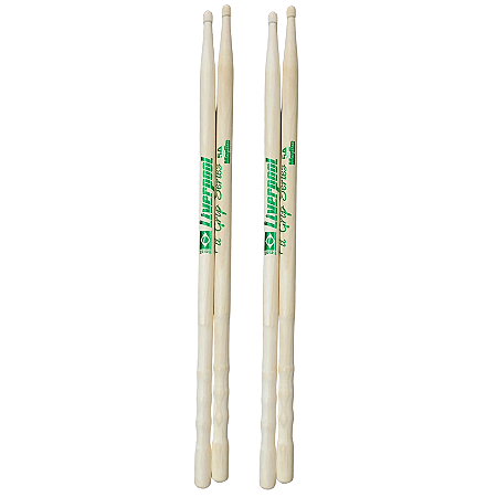 Kit 2 Pares Baqueta Liverpool FitGrip Series 5A Ponta Marfim