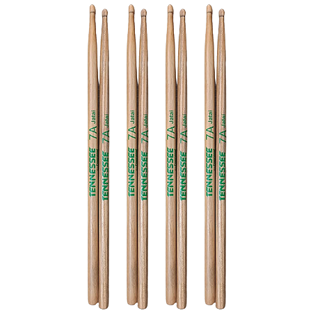 Kit 4 Pares Baqueta 7A TennesseLiverpool Ponta Madeira Jataí