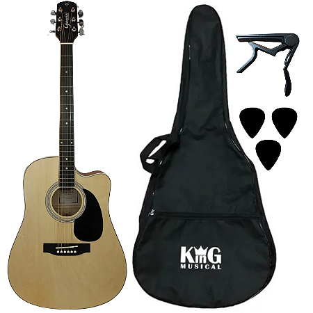 Kit Violão Aço Giannini Performance GDC1 Com Acessórios