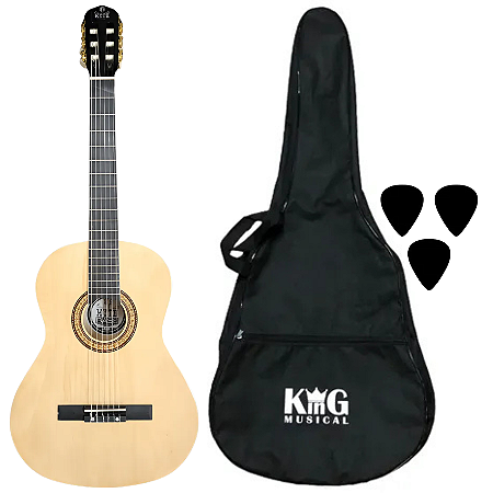 Kit Violão Nylon Dark Brown Myth MT39N Capa Palhetas
