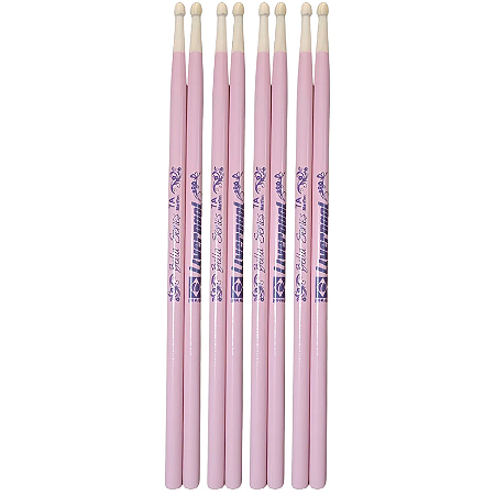 Kit 4 Pares Baqueta 7A Liverpool Bella Series Marfim Rosa