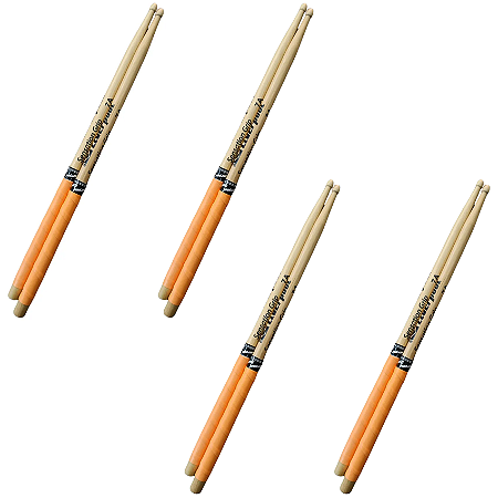 Kit 4 ParesBaqueta 7A Liverpool Sansation Grip EVA Laranja