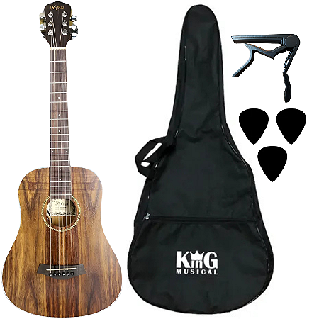 Kit Violão Elétrico Baby Hofma Fosco HBB34K Acessórios