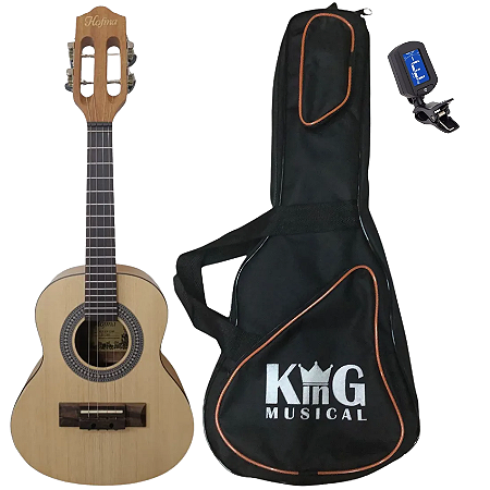 Kit Cavaco Eletroacústico Hofma HCV30 PSTNT Capa Afinador