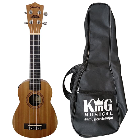 Kit Ukulele Soprano Eletroacústico Shelby SU21ME STNT Capa