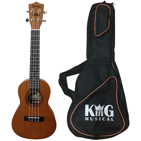 Kit Ukulele Concert Shelby SU23M STNT Com Capa Extra Luxo