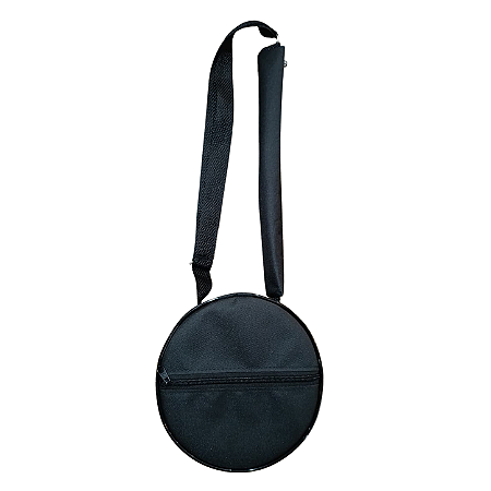 Capa Luxo Tamborim 6" Polegadas Redonda Ziper Lateral e Alça com Guarda Baquetas