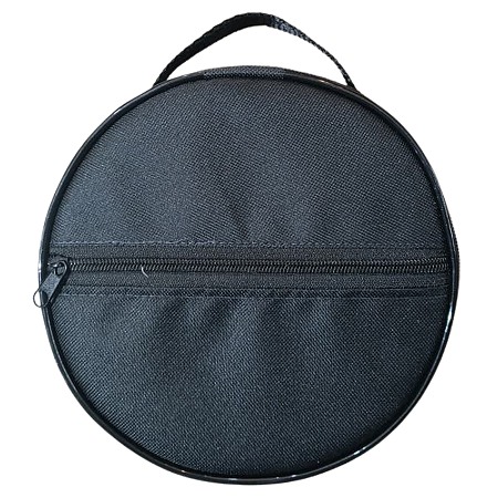 Capa Luxo Tamborim 6" Polegadas Redonda Ziper Lateral e Alça