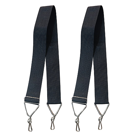 Kit 2 Correia Prado Talabarte 2 Ganchos para Percussão PRETA