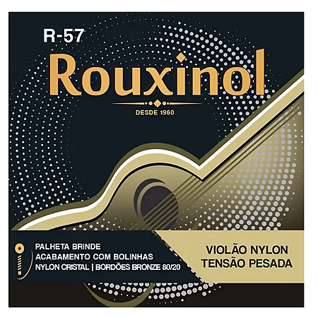 Encordoamento Corda Para Violão Nylon Rouxinol R-57