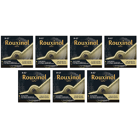 Kit 7 Encordoamentos Corda Para Violão Nylon Rouxinol R-57