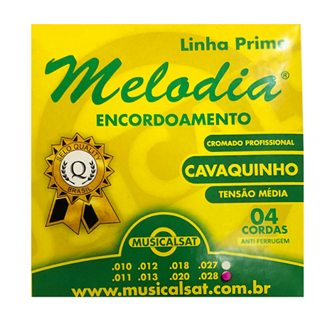 Encordoamento Para Cavaco Melodia Cromado Tensão Média 011