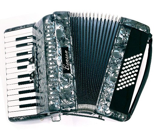 Acordeon Benson BAC48-3PBK 48 baixos 3 registros Preto