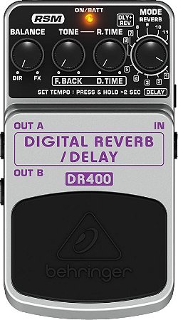 Pedal Behringer Digital Reverb Delay DR400