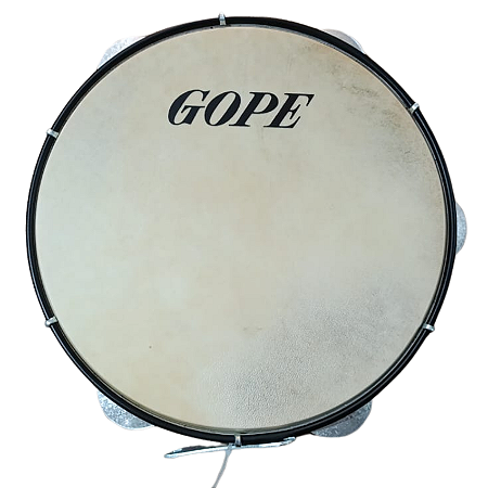 Pandeiro 10 Polegadas Gope 631PEA Madeira Pele Animal