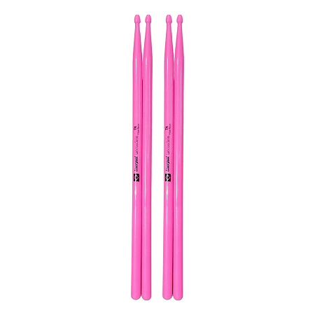 Kit 2 Pares Baqueta 7A Liverpool Neon Fluorescente Rosa