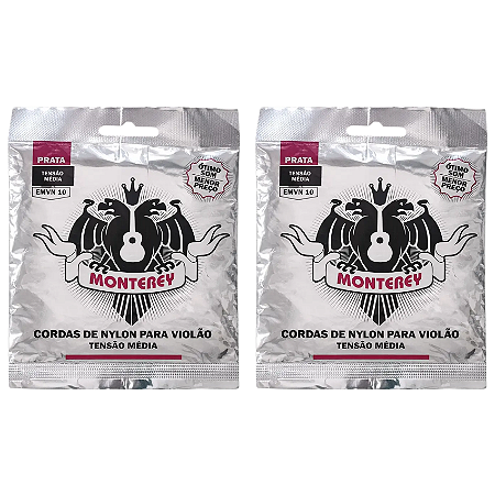 Kit 2 Encordoamentos Para Violão Nylon Monterey Solez EMVN10