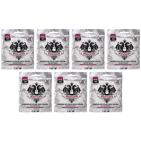 Kit 7 Encordoamentos Para Violão Nylon Monterey Solez EMVN10