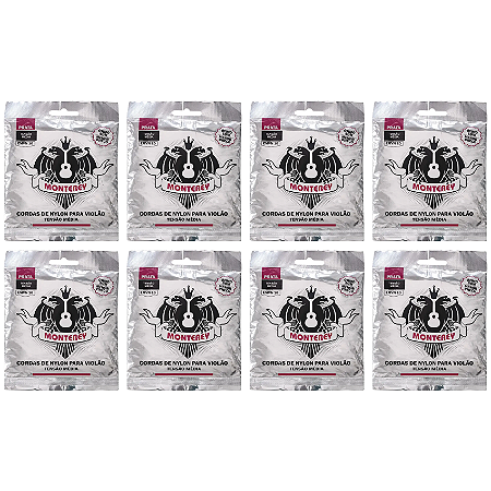 Kit 8 Encordoamentos Para Violão Nylon Monterey Solez EMVN10