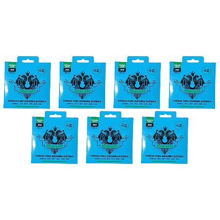 Kit 7 Encordoamentos Monterey Solez Guitarra 010 Mi Extra