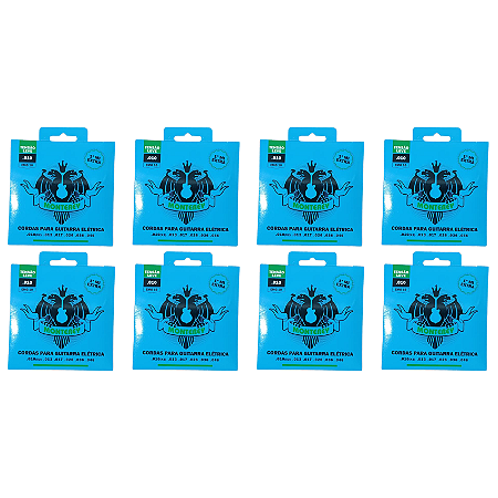 Kit 8 Encordoamentos Monterey Solez Guitarra 010 Mi Extra