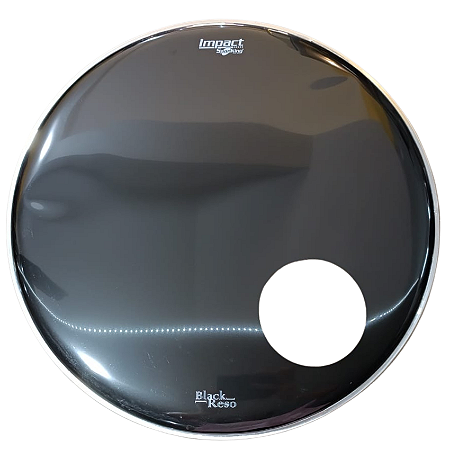 Pele 22 Polegadas Preta Com Furo Spanking Bumbo Resposta