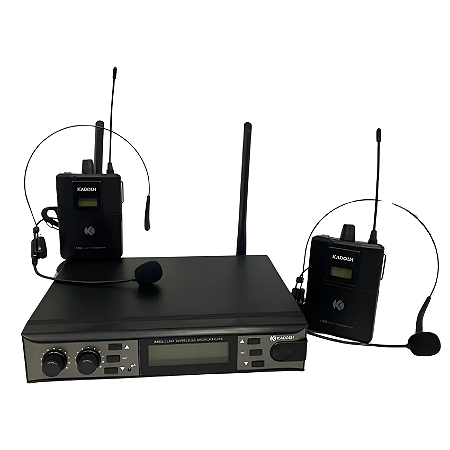 Microfone Headset Duplo Sem Fio Kadosh K402H B5