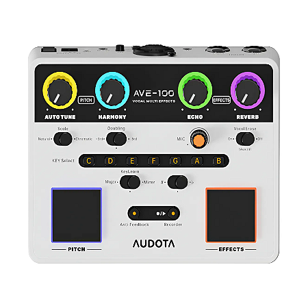 Pedal Para Vocais Processador Multiefeitos Audota AVE-100
