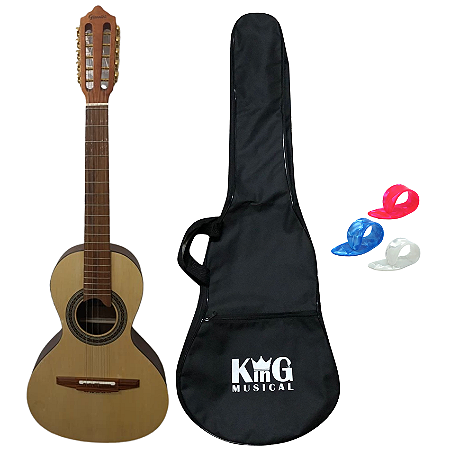 Kit Viola Caipira Elétrica Giannini VS4H EQNS Capa Dedeiras