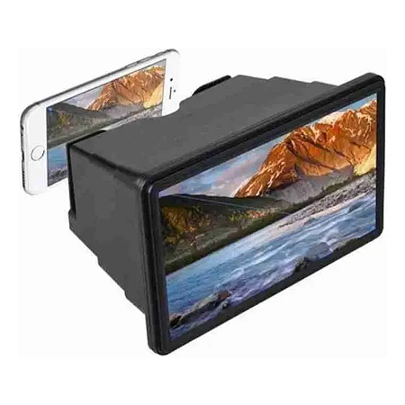 Amplificador De Imagem Tela Do Celular Lupa 3D 8 Polegadas