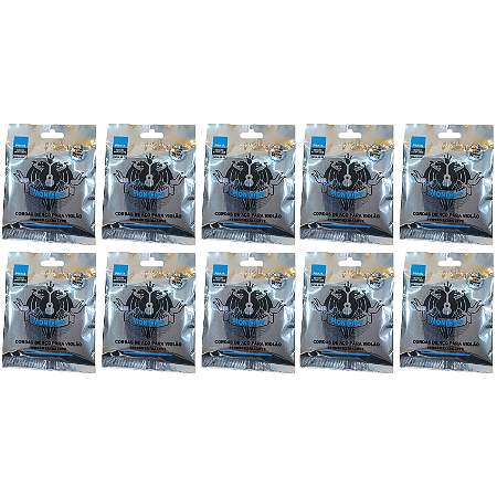 Kit 10 Encordoamentos Monterey Violão Aço Prata Leve EMVA10