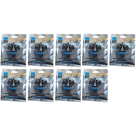 Kit 9 Encordoamentos Monterey Violão Aço Prata Leve EMVA10