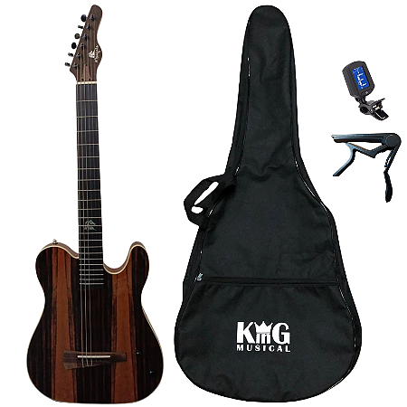 Kit Violão Nylon Flat Marquês VN32 Capa Afinador Capotraste