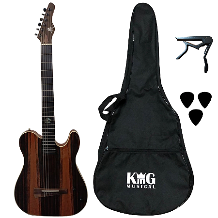 Kit Violão Nylon Eletroacústico Marquês VN32 Com Acessórios